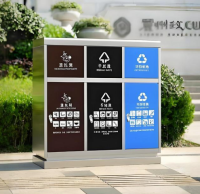 戶外社區(qū)三分類不銹鋼垃圾桶，守護潔凈起點