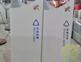 大悅城房地產噴粉組合式不銹鋼分類垃圾桶案例