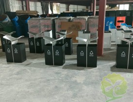 深圳海天學校噴粉分類垃圾桶案例